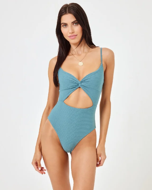 Eco Chic Repreve® Kyslee One Piece Swimsuit - Slated Glass