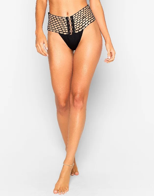 Kira High Waist Bottom - Black