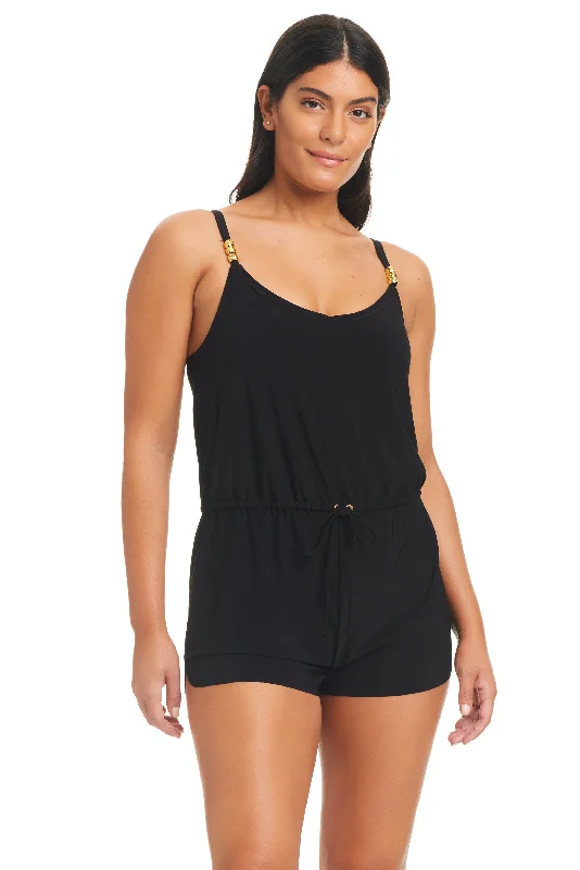 Solid Essentials Blouson Romper Swimsuit