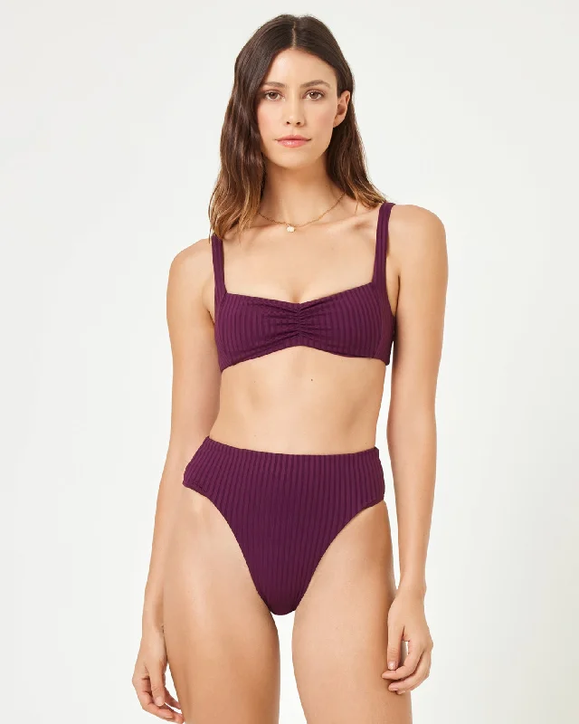 Push - up women swimwear to enhance the bust for a more confident beach lookEffie Bikini Top - Merlot