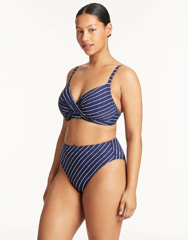 Shoreline Retro High Waist Bottom by Sea Level - Navy