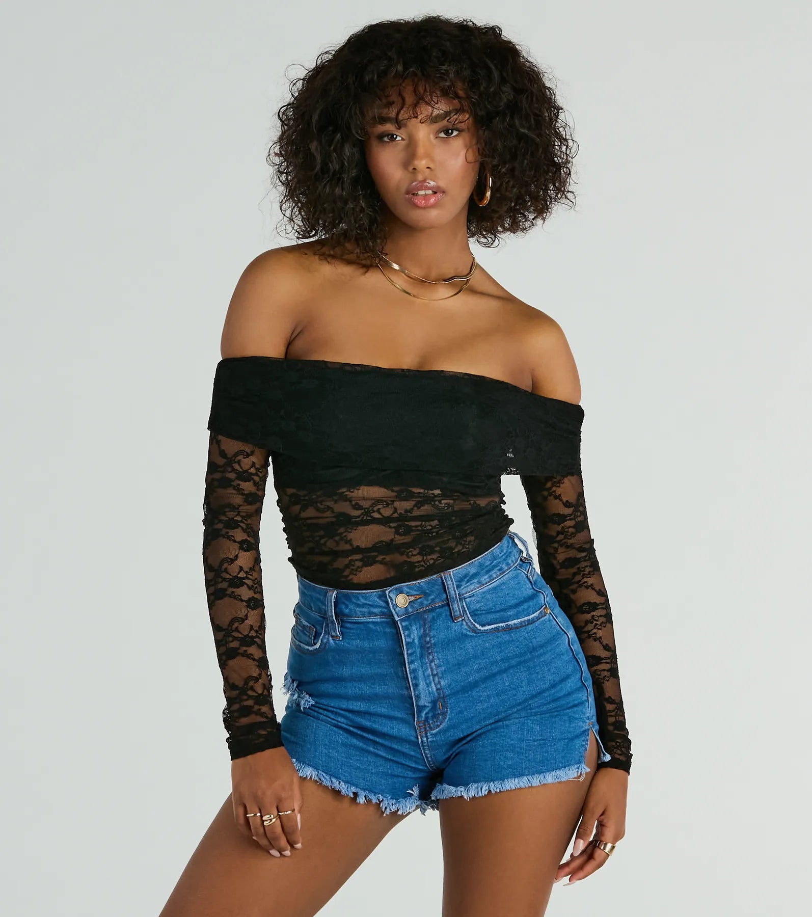 Plaid Women Long Sleeve Top for a Preppy VibeSultry Aura Off-The-Shoulder Lace Crop Top