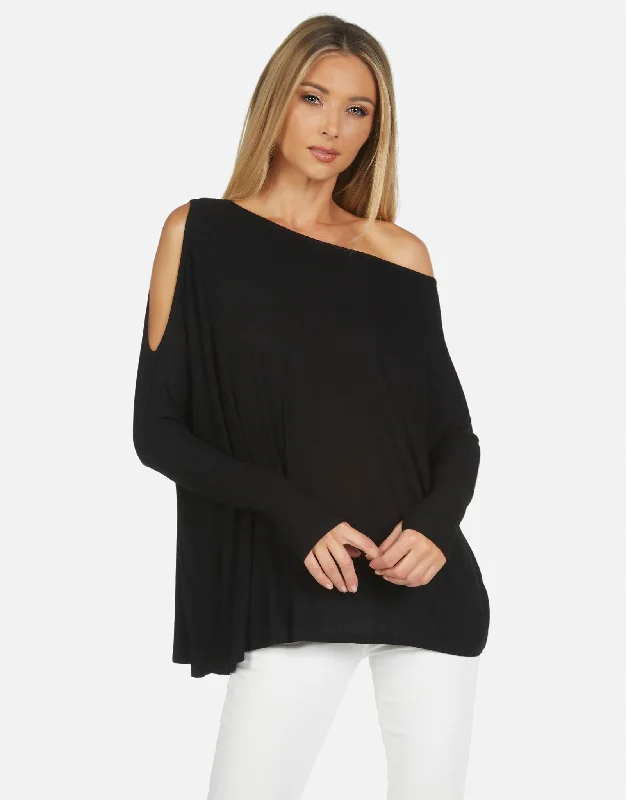 Mock Neck Women Long Sleeve Top for a Modern AestheticDeuce Draped Top