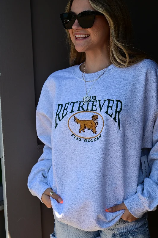 Cable - Knit Women Long Sleeve Top with a Cozy TextureEmbroidered Retriever Club Sweatshirt  S-XL