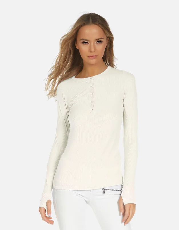 Wrap - Style Women Long Sleeve Top for a Versatile FitVance Core Henley