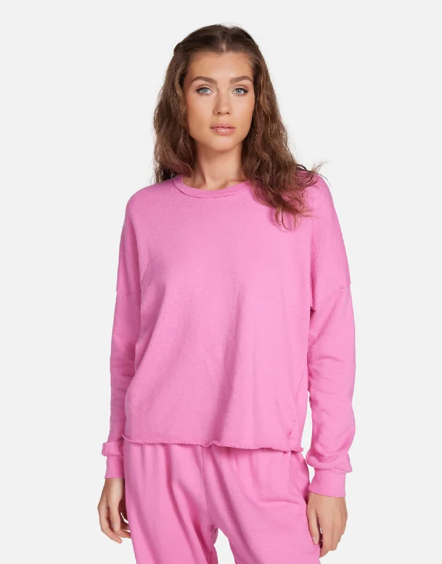 Mock Neck Women Long Sleeve Top for a Modern AestheticTravis Party Pink