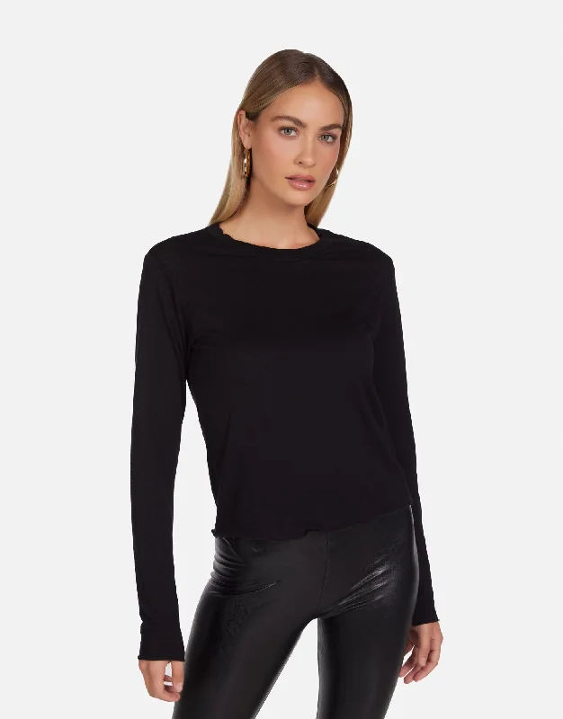 Striped Women Long Sleeve Top in a Timeless PatternKennith Black