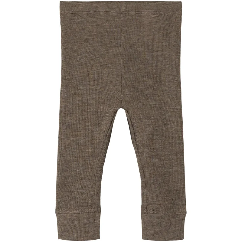 Name It Walnut Wossa Uld/Silke Rib Long Johns