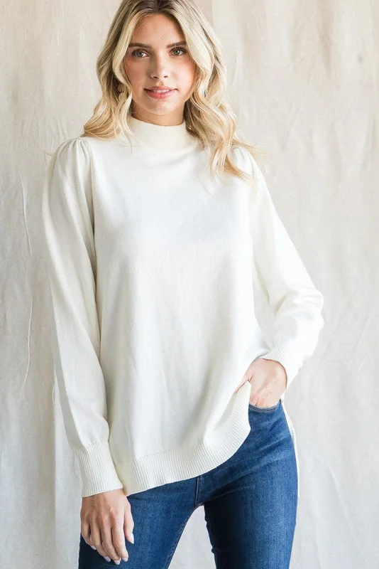 Chunky Knit Women Sweater for Winter WarmthAll You Need Ivory Sweater Top