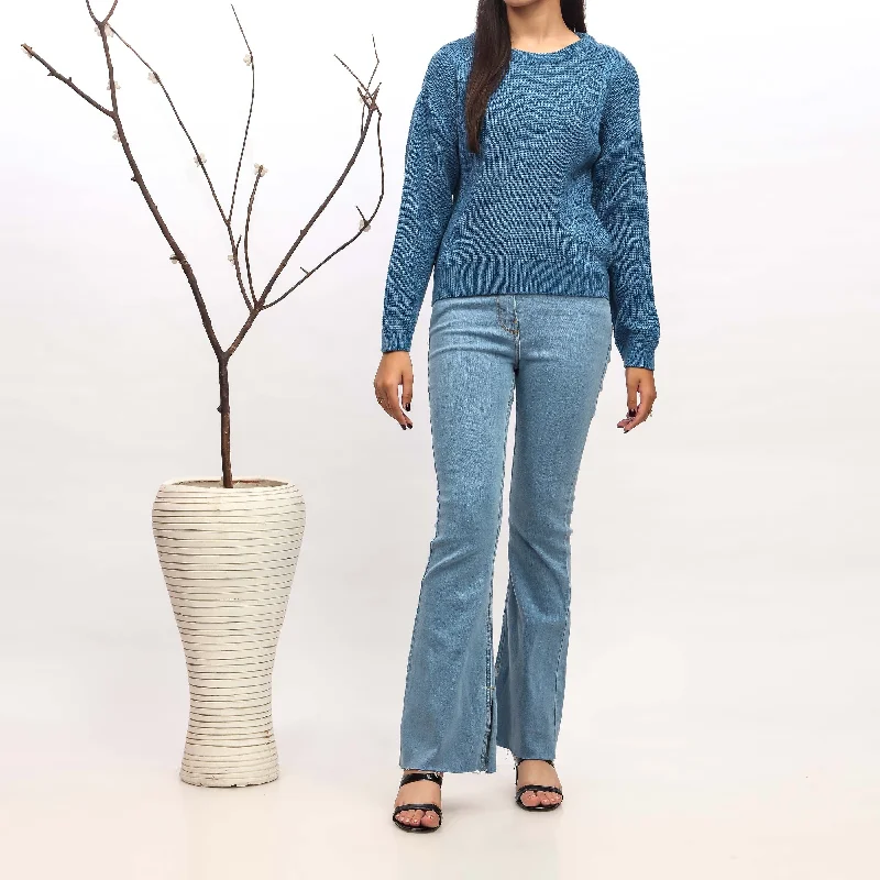 Striped Women Sweater with a Timeless PatternBlue Thread Sweater  PN4608