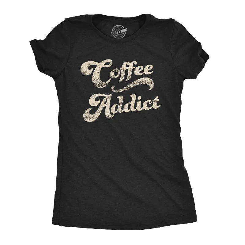 Striped Women T Shirt in a Classic PatternCoffee Addict Women's T Shirt