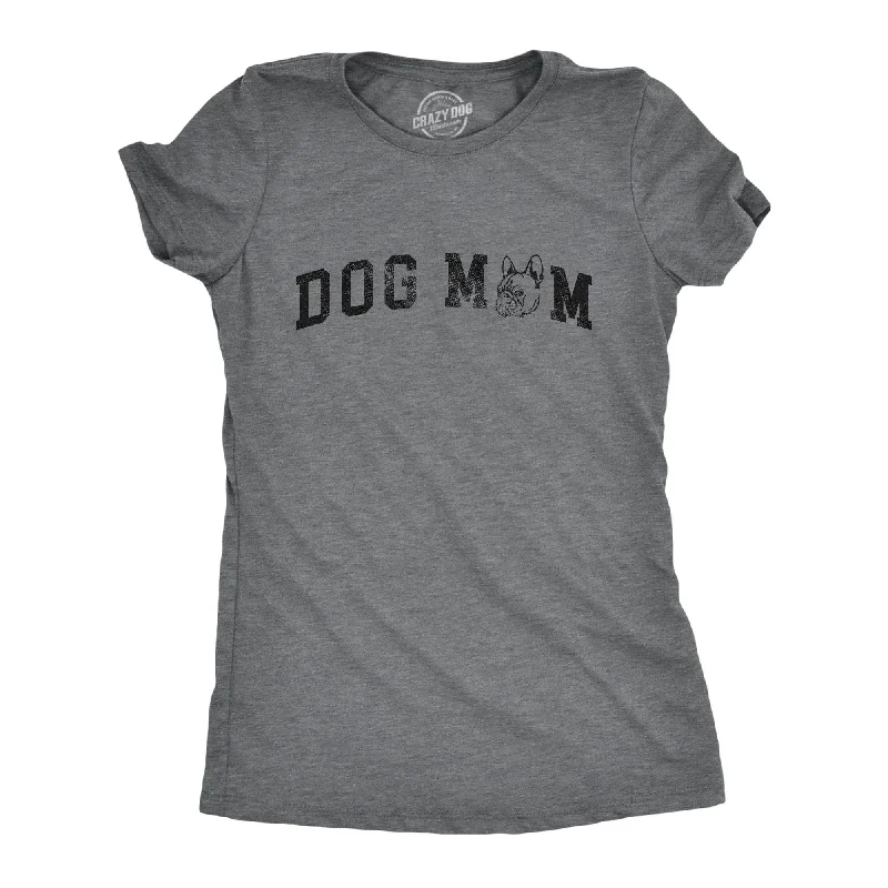 Crop Top Women T Shirt to Pair with High - Waisted BottomsDog Mom French Bulldog Women's T Shirt