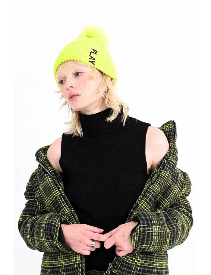 Organic Cotton Women Sweater for an Eco - Friendly ChoiceLili Sidonio Lime Yellow Knitted Hat