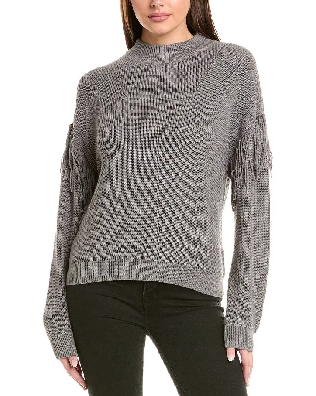 Turtleneck Women Sweater for a Classic and Elegant StyleNation LTD Carine Fringe Sweater