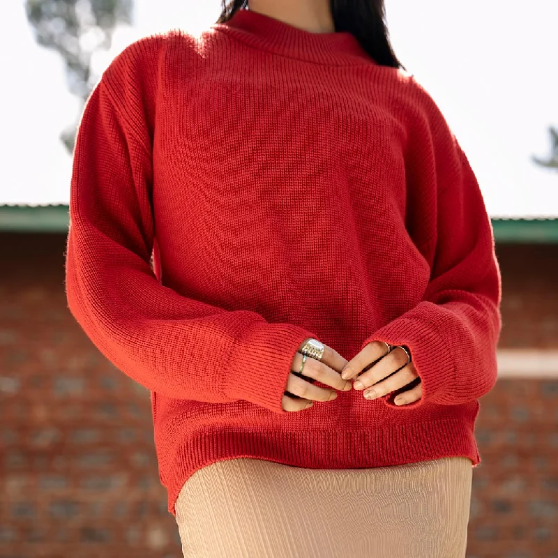 Cashmere Women Sweater with a Luxurious Soft TouchRed Thread Sweater  PN4604