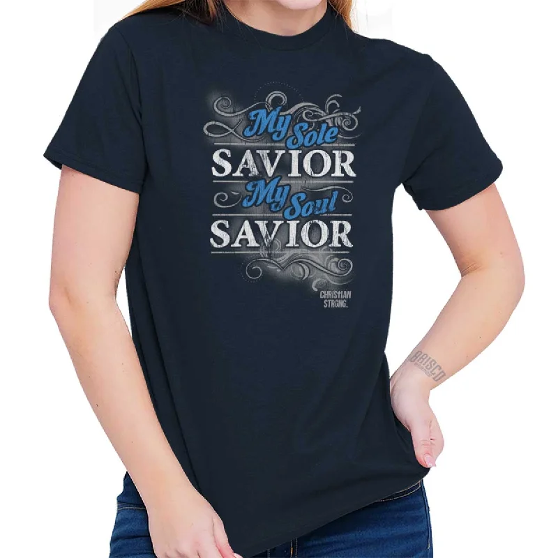 Embroidered Women T Shirt with Intricate DetailsSoul Savior T Shirt