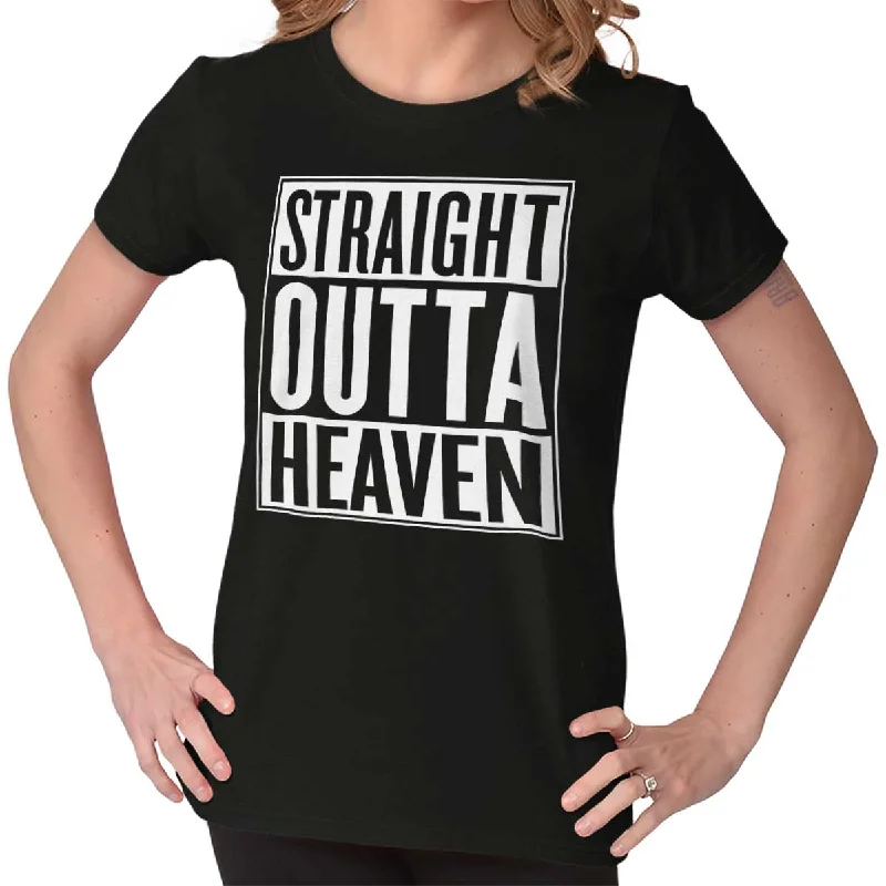 Long Sleeve Women T Shirt for Cooler WeatherOutta Heaven Ladies T Shirt