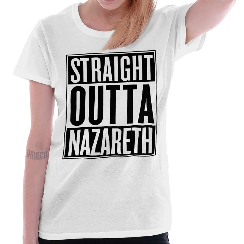 Sheer Women T Shirt for a Stylish and Alluring LookOutta Nazareth Ladies T Shirt