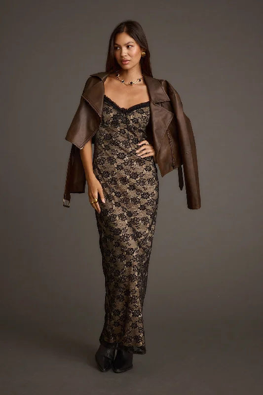 Ball Gown Women Dress with a Full Skirt for a Princess - like LookTemptation Black Lace Maxi Dress