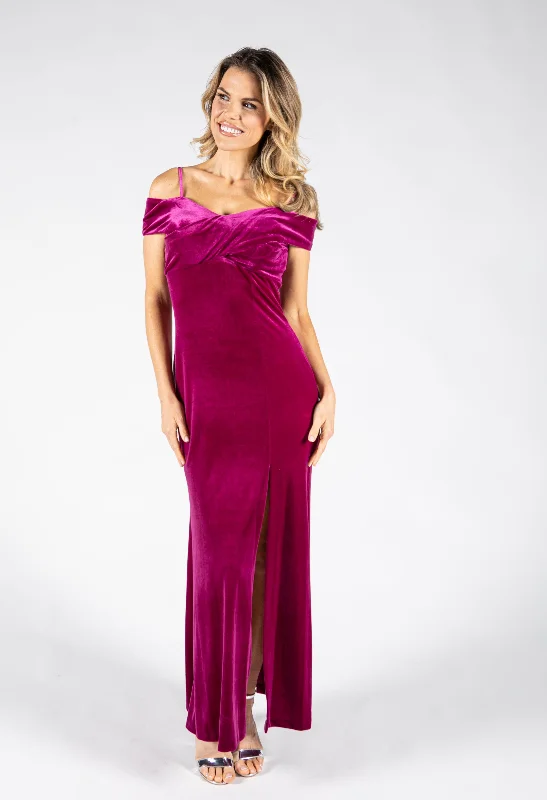 Off - the - Shoulder Women Dress for a Romantic and Feminine LookVelvet Evening Dress