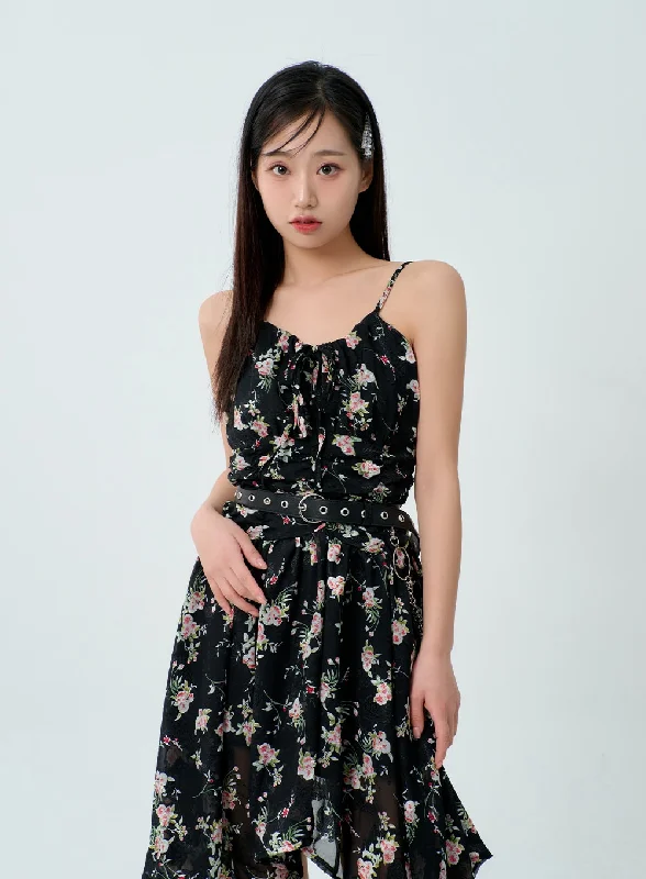 Wrap - Style Women Dress with Adjustable Fit for All Body TypesFlower Midi Dress BM330