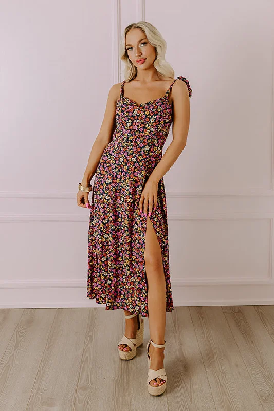 Maxi Women Dress with Floral Print for a Bohemian VibePlenty Of Sunshine Floral Midi