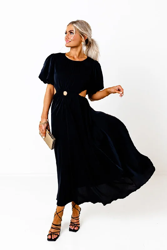 Ball Gown Women Dress with a Full Skirt for a Princess - like LookRadiant Rhythms Cut Out Midi