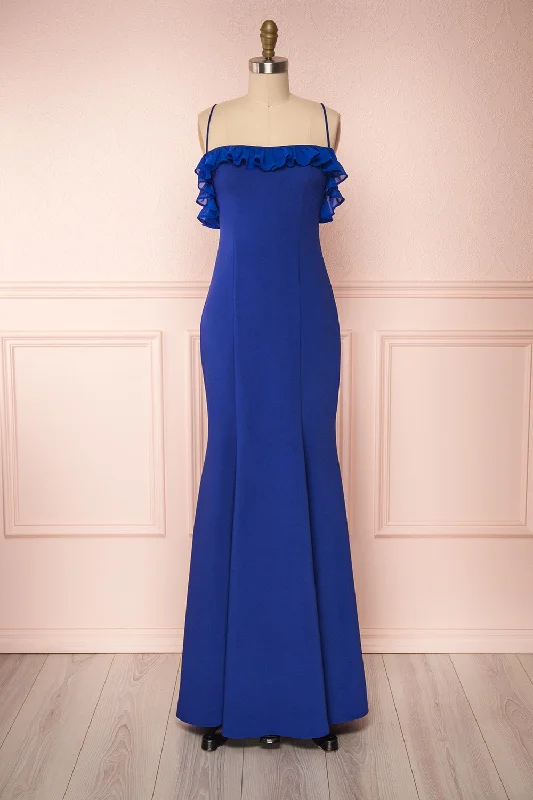 Sheath Women Dress with a Tailored Fit for a Professional LookSasha Royal Blue | Mermaid Maxi Dress