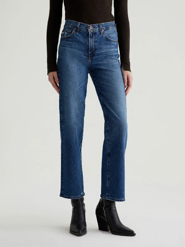 Embroidered women jeans with intricate patternsBrinley Mid Rise Straight Jean - 15 Years Prague