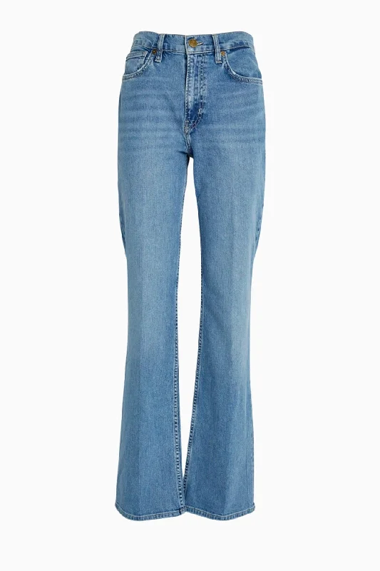 Stretch women jeans for enhanced mobility and comfortFrame Denim Slim Stacked Jean - Gloomy Skies