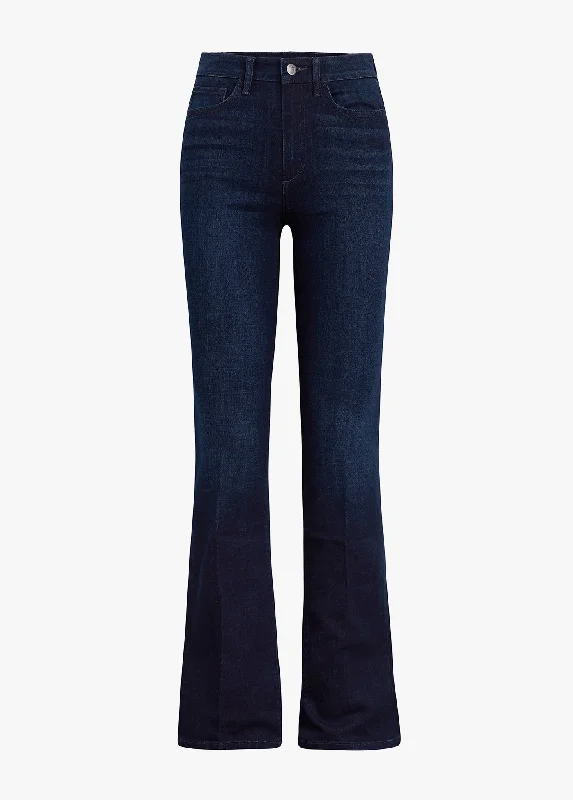 Embroidered women jeans with intricate patternsHIGH RISE FLARE