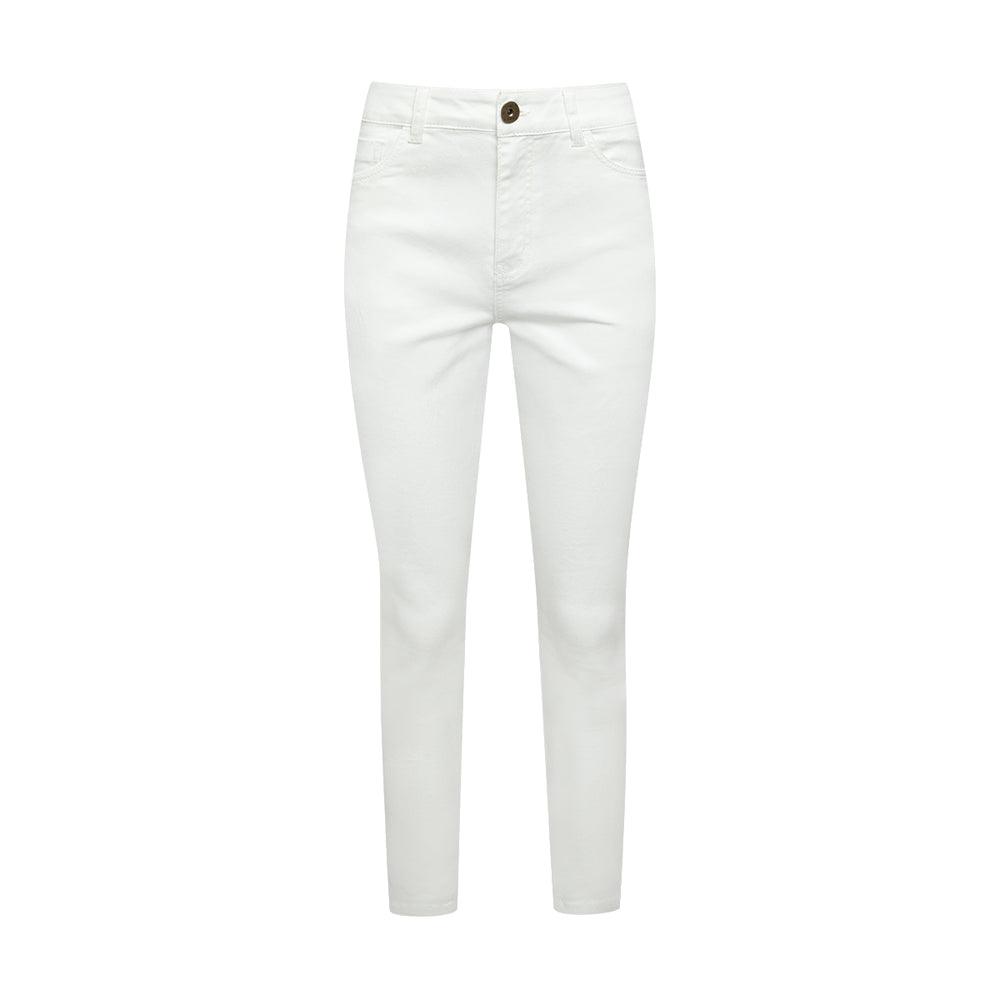 Cargo women jeans with multiple pockets for added functionalityHigh Rise Skinny Denim Jeans White