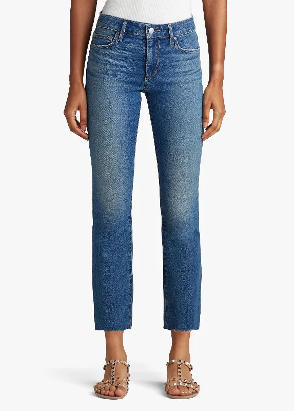 Straight - leg women jeans with a classic and timeless appealMID RISE STRAIGHT CROP