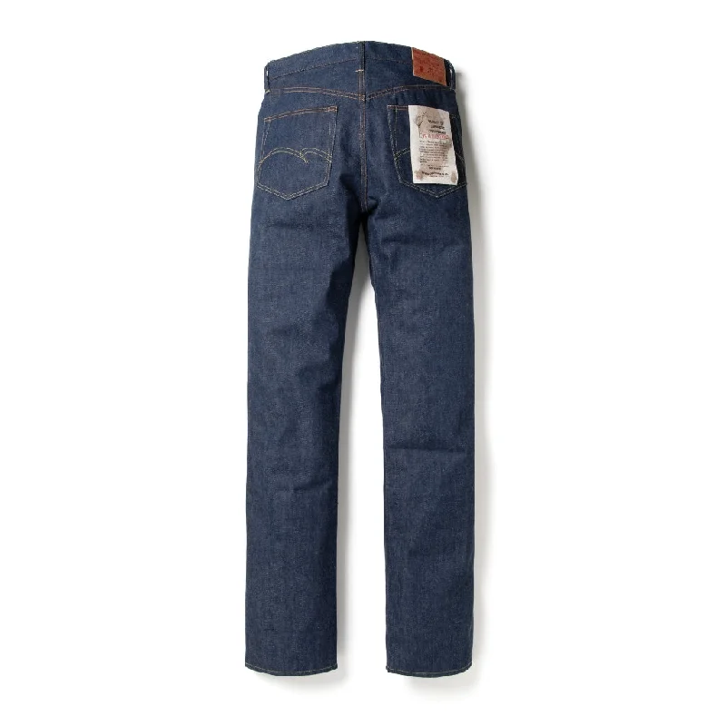 Button - fly women jeans with a traditional touchStudio D'Artisan SD-801 Natural Indigo Selvedge Jeans (Regular Straight)