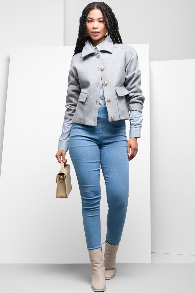 Dark - wash women jeans for a sophisticated and slimming effectPull On Jeggings Light Blue