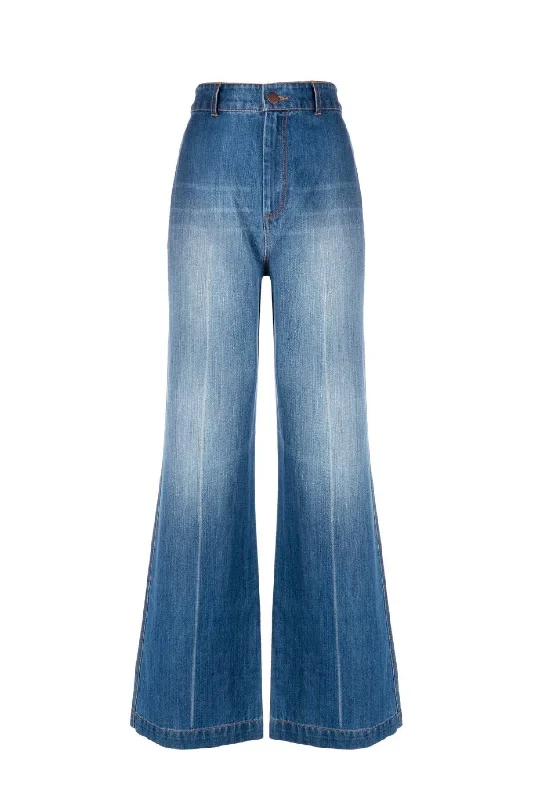 Dark - wash women jeans for a sophisticated and slimming effectSea NY Fallon Denim Jean - Blue