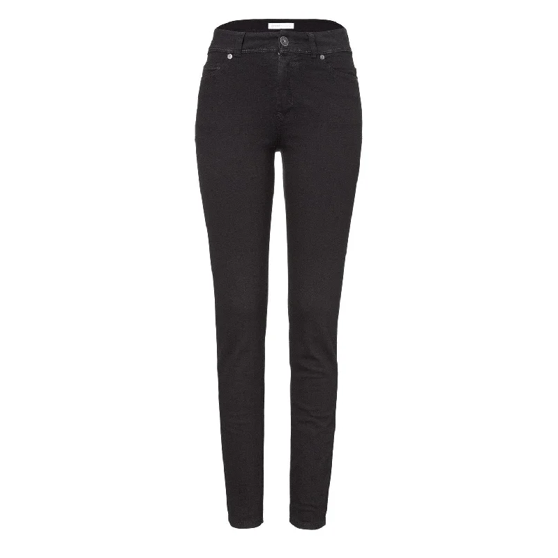 Mom jeans for a nostalgic and casual lookWomens High Rise Slim Jeans - Black One Wash