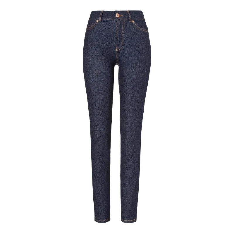 Embroidered women jeans with intricate patternsWomens High Rise Slim Jeans - Raw One Wash