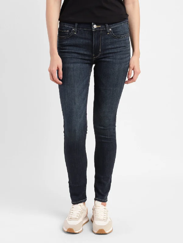 Ripped women jeans for a rebellious and fashion - forward styleWomen's Mid Rise 711 Skinny Fit Jeans