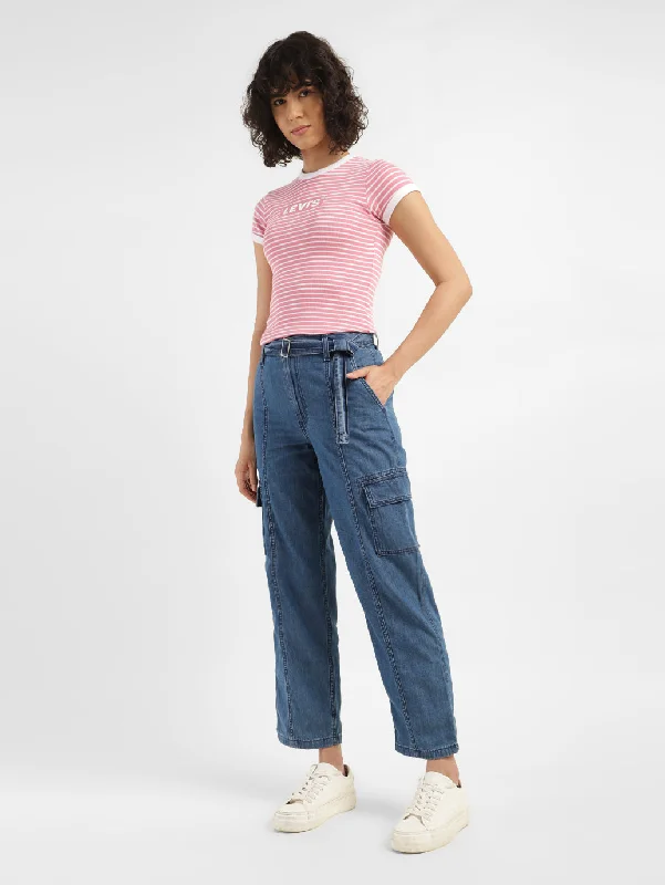 Colored women jeans in vibrant hues like red and yellowWomen's Mid Rise 94 Baggy Fit Jeans