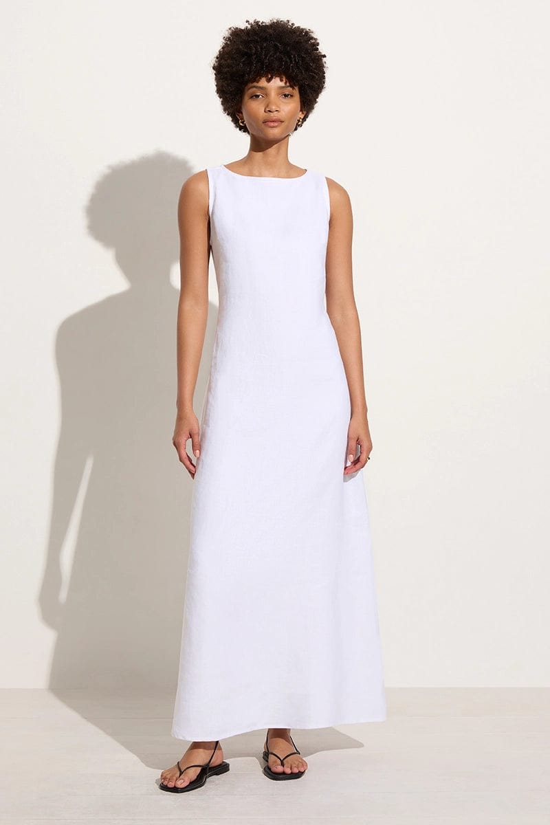 Strapless Women Dress with a Built - in Bra for Comfort and SupportNahna Maxi Dress White - Final Sale