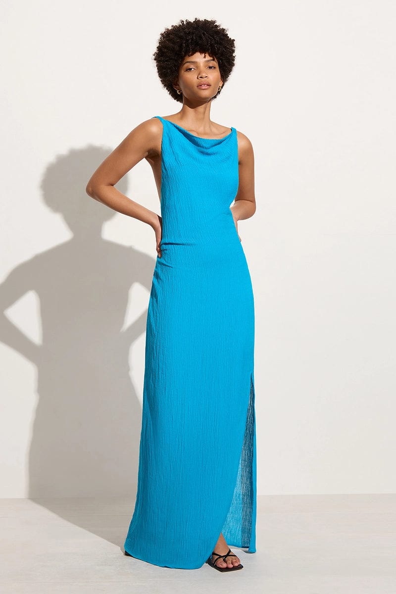 Sleeveless Women Dress in Bright Colors for Summer PartiesPalermo Maxi Dress Turquoise - Final Sale