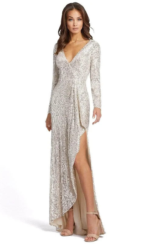 Backless Women Dress for a Sexy and Alluring Look at Evening EventsIeena Duggal - 26395 V-Neck Sequin Evening Gown