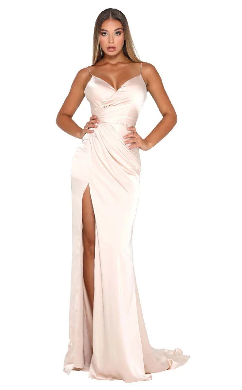 Strapless Women Dress with a Built - in Bra for Comfort and SupportPortia and Scarlett Stephanie ShinyCL Dress