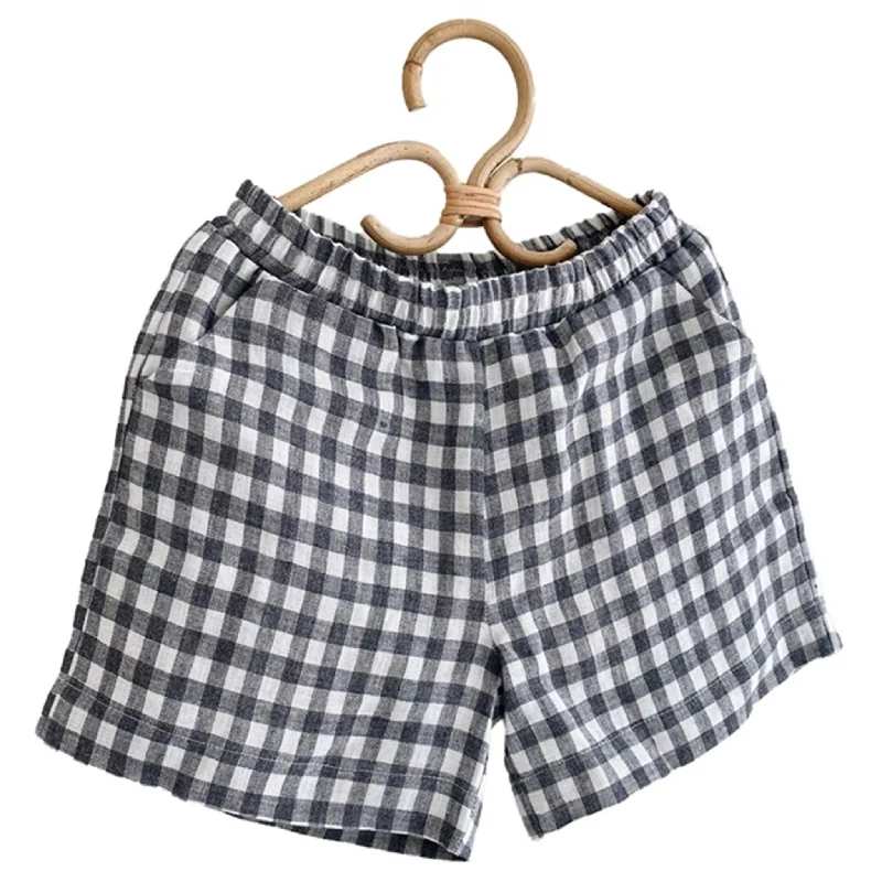 High - Waisted Women Shorts for a Retro and Flattering Looklalaby Elephant Check Andrea Shorts