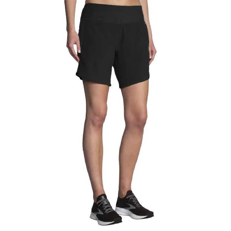 Solid Color Women Shorts in Bright Hues for a Bold StatementWomen's Chaser 7" Short 2.0 In Black