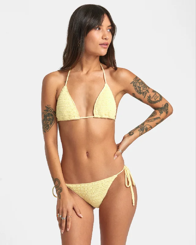 Neon - colored women swimwear to stand out on the beachGlory Triangle Bikini Top - Lemon