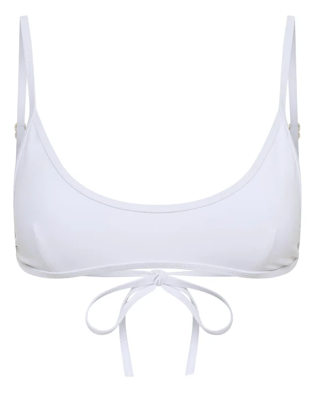 Bikini women swimwear with adjustable straps for a customized fitLagos Top White