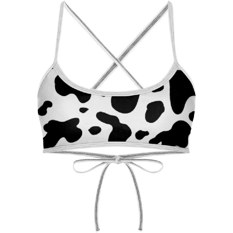 Sports women swimwear for high - intensity water activities like swimming lapsMoo Moo Suit  Ciara Tieback Bikini Top