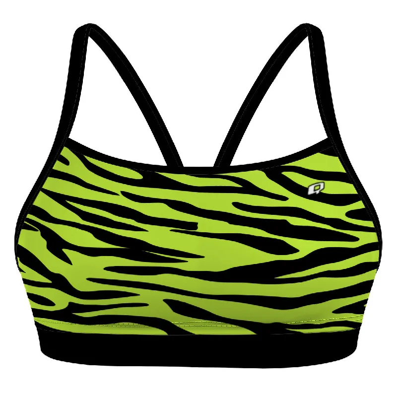 Convertible women swimwear that can be worn in multiple styles for versatilitySpring Tiger Classic Sports Bikini Top